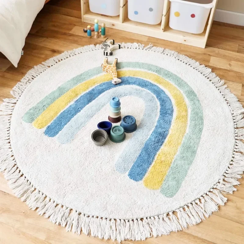 Baby Nursery Vintage Decor - Speelmat voor baby's, kinderkamer tapijt, ronde