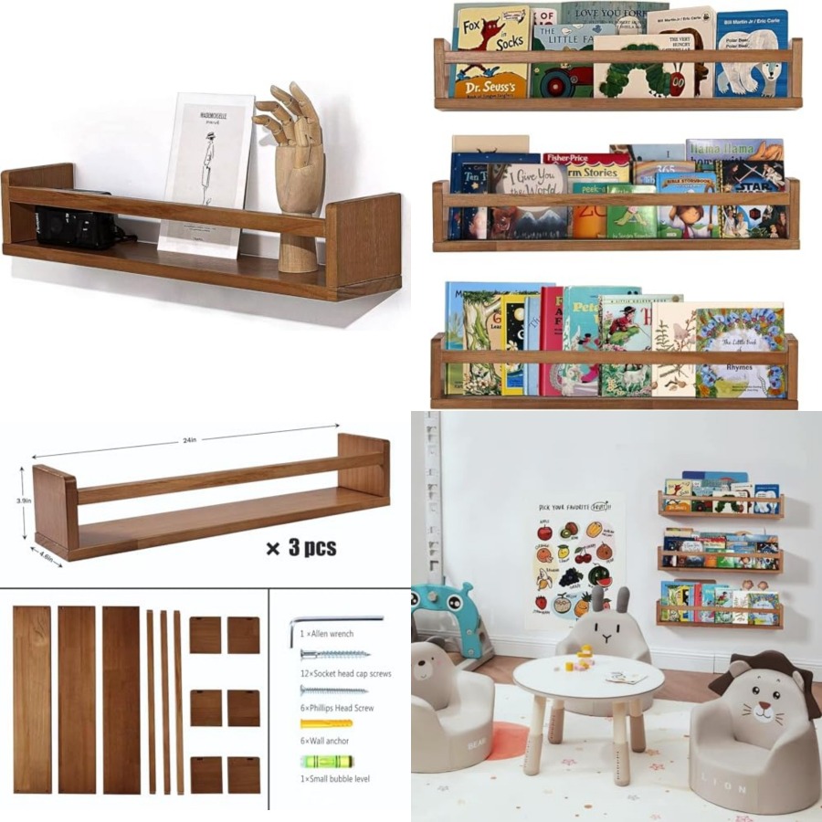 Baby Nursery Floating Shelves - Wandplankjes voor babykamerdecoratie, zwevende boekenplank organizer