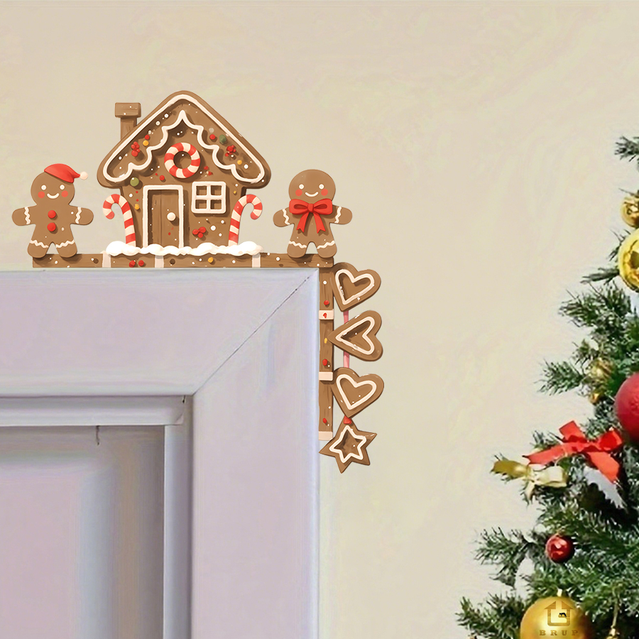 Baby Nursery Stickers - Peperkoekhuis & Man Kerst muursticker verwijderbare