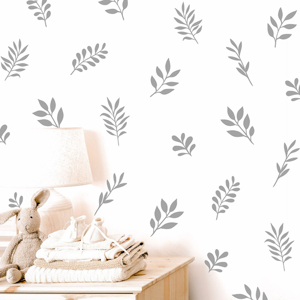 Baby Nursery Stickers - 41 stuks botanische blad muursticker speelkamer