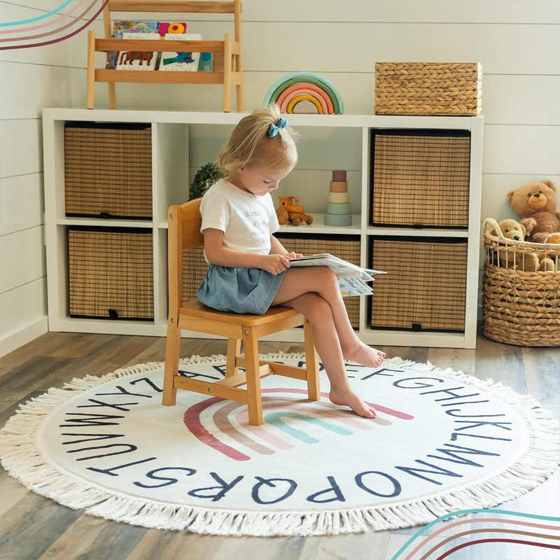 Baby Nursery Vintage Decor - Babyspeelkleed Kinderkamertapijt Slaapkamer Rond vloerkleed Schattig