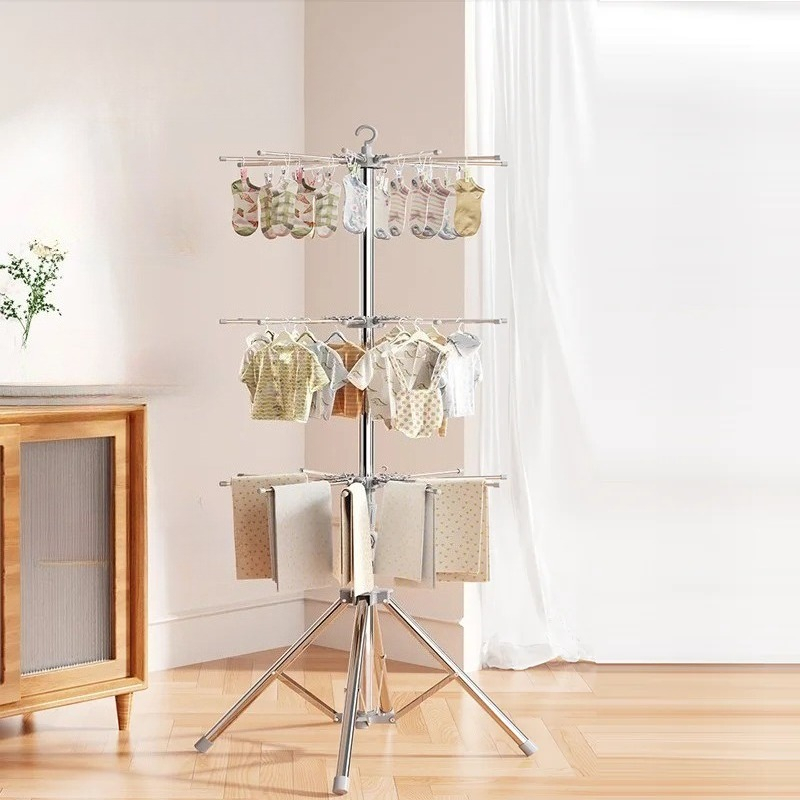 Baby Nursery Shelves - Babykleertjes Droogrek-Opvouwbare Binnen/Buiten Wasorganizer met 32
