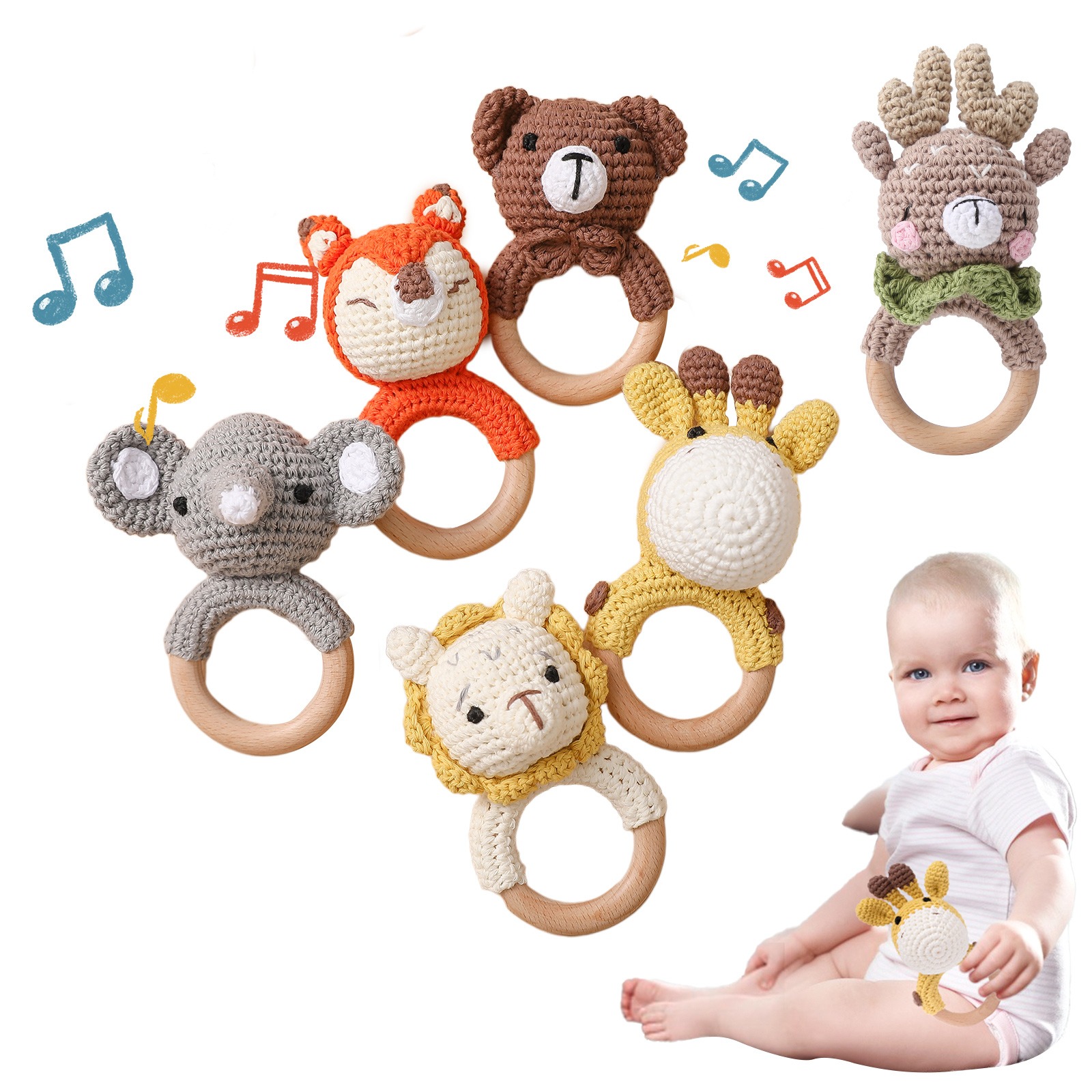 Houten mobiel voor een babybed - Baby Nursery Music recensie en prijs