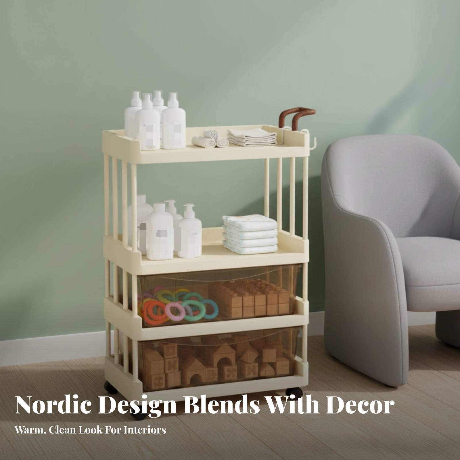 Opbergwagen voor babybenodigdh - Baby Nursery Essentials recensie en prijs