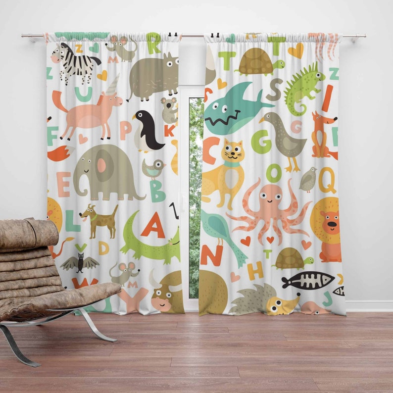 ABC Alfabet Kinderkamer Gordij - Baby Nursery Blackout Curtains recensie en prijs