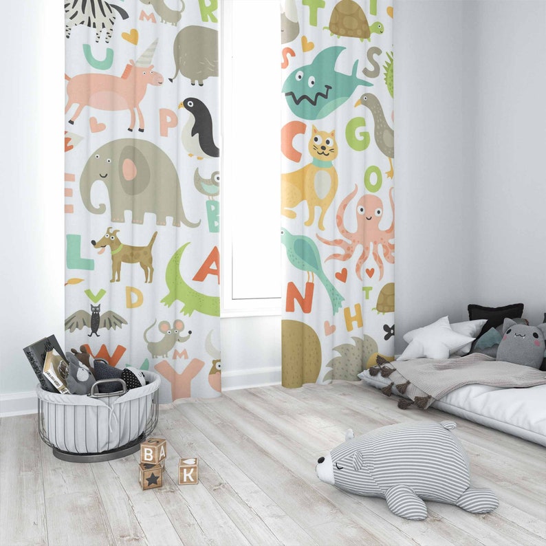 ABC Alfabet Kinderkamer Gordij - Baby Nursery Blackout Curtains recensie en prijs