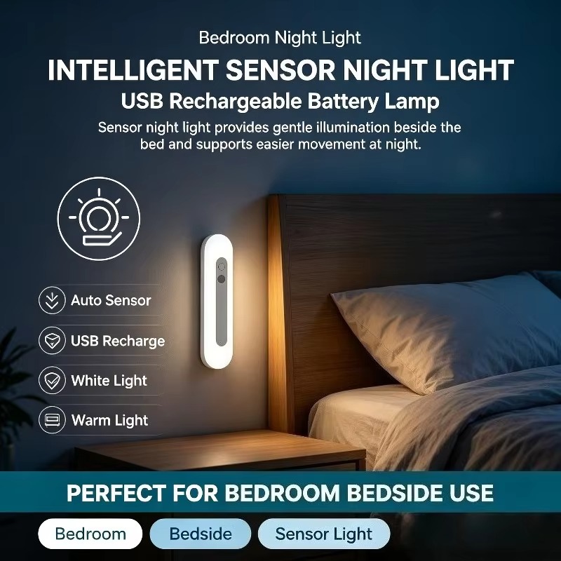 Intelligente sensor nachtlamp, - Baby Nursery Shelves recensie en prijs