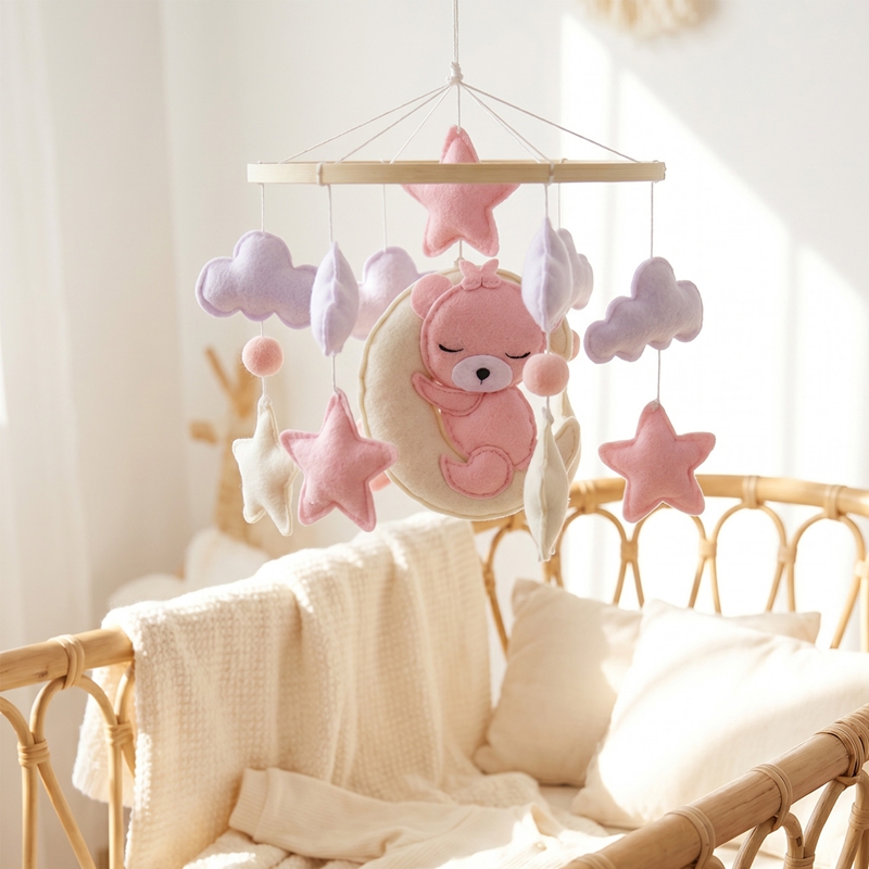 1 Stuk Houten Babywieg Mobiele - Baby Nursery Music recensie en prijs