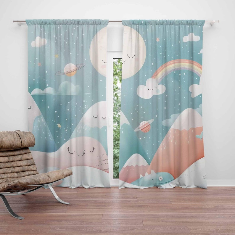 Berg Regenboog Baby Kinderkame - Baby Nursery Blackout Curtains recensie en prijs