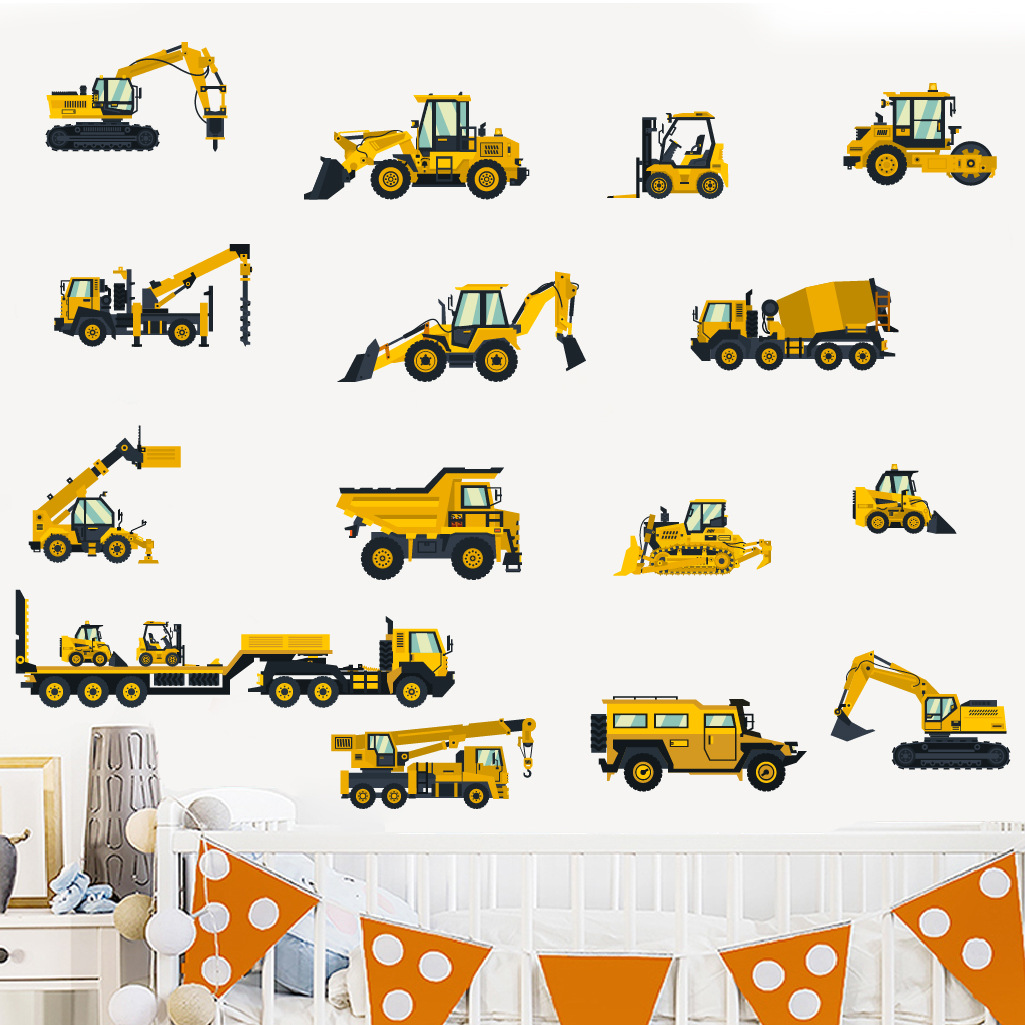 Cartoon graafmachine techniek  - Baby Nursery Stickers recensie en prijs