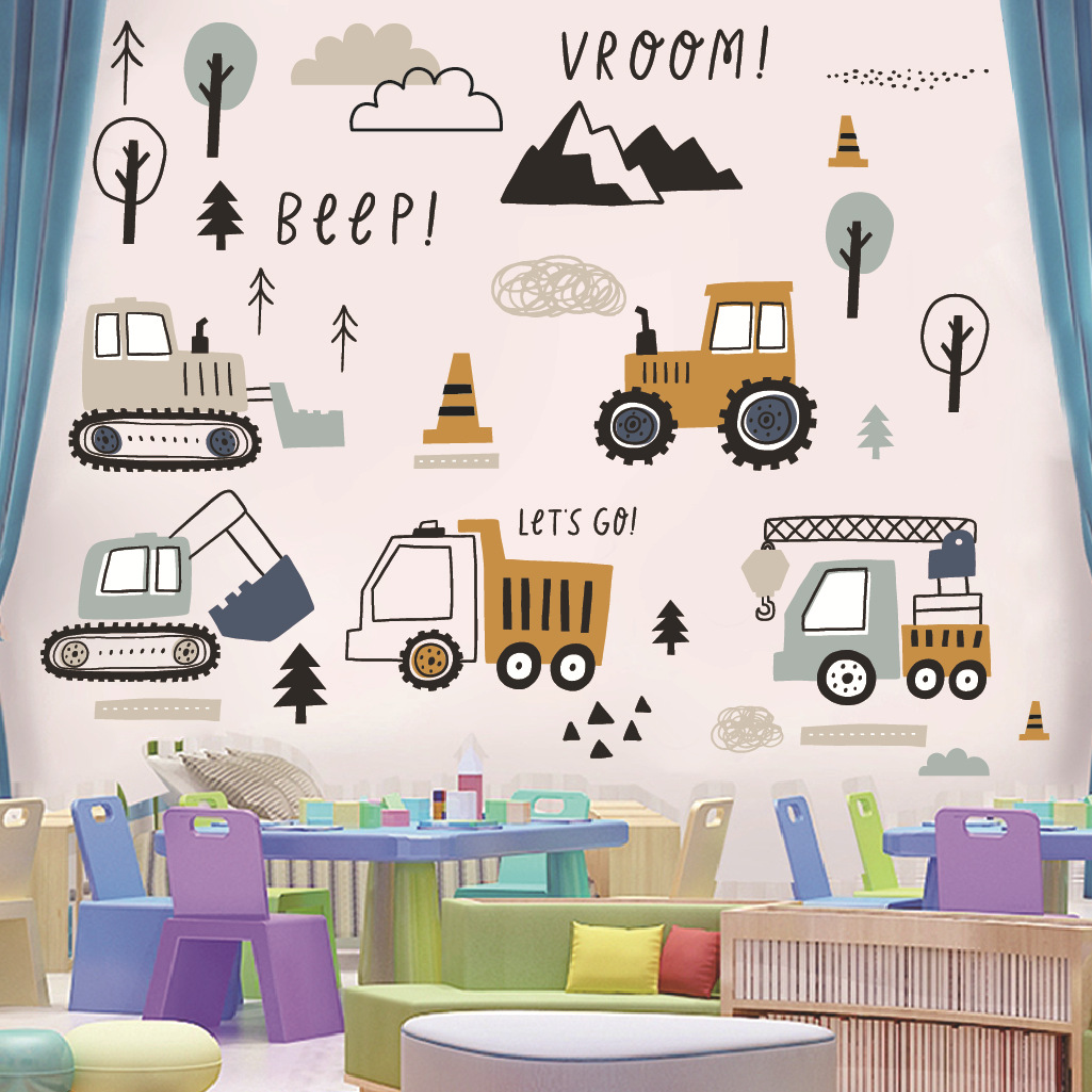 Cartoon graafmachine techniek  - Baby Nursery Stickers recensie en prijs