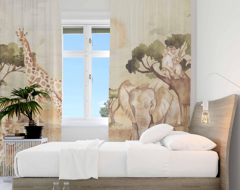Moeder en Baby Gordijnen Safar - Baby Nursery Blackout Curtains recensie en prijs