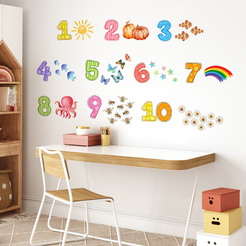 Cartoon digitale dieren muurst - Baby Nursery Stickers recensie en prijs
