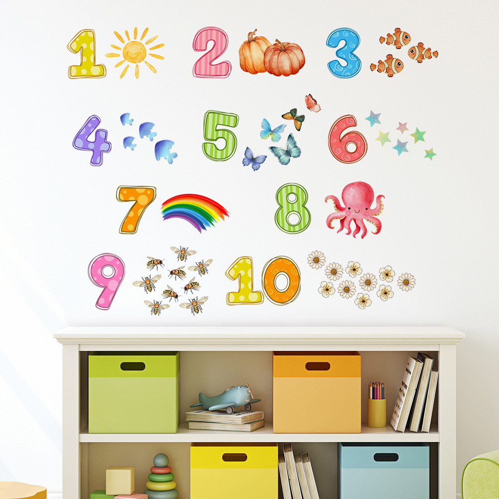 Cartoon digitale dieren muurst - Baby Nursery Stickers recensie en prijs