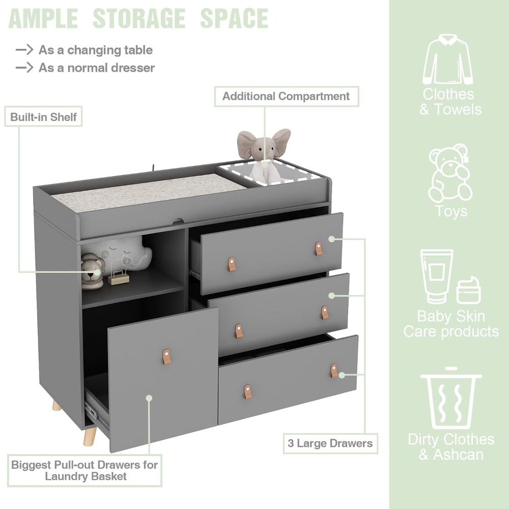 Babycommode commode, twee-in-é - Baby Nursery Drawers recensie en prijs