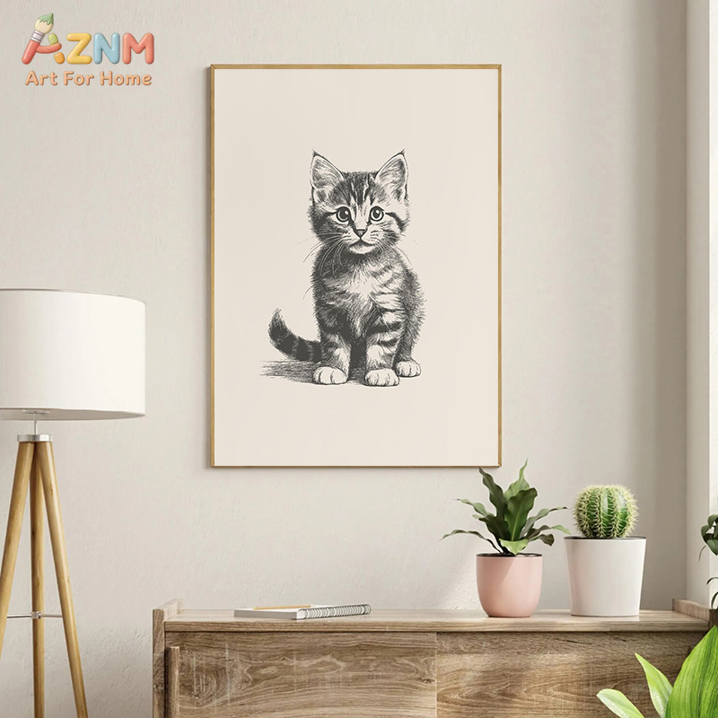 AZNM Vintage schets baby dier  - Baby Nursery Vintage Decor recensie en prijs