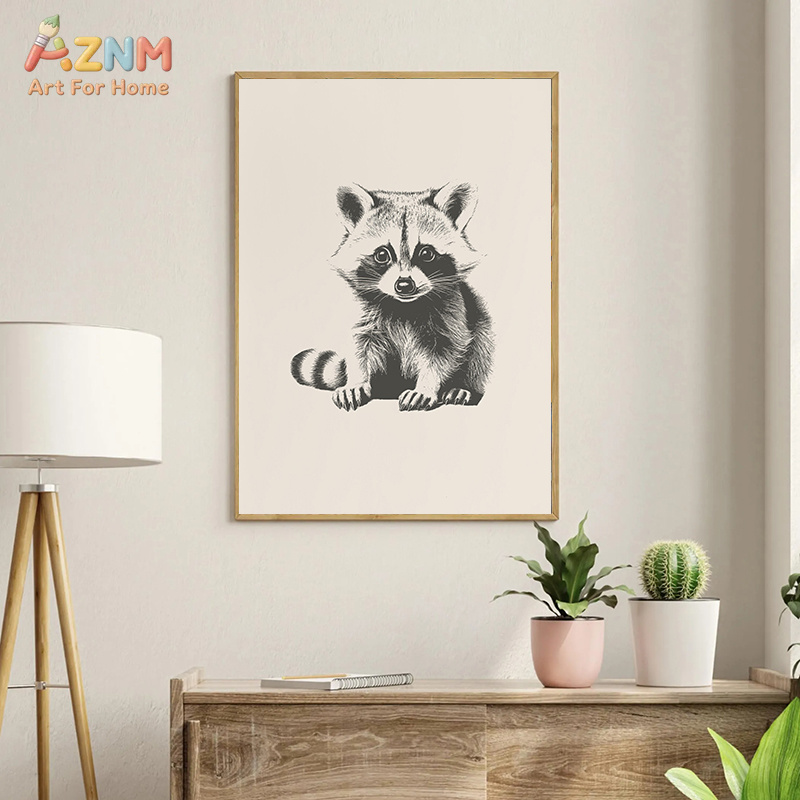 AZNM Vintage schets baby dier  - Baby Nursery Vintage Decor recensie en prijs