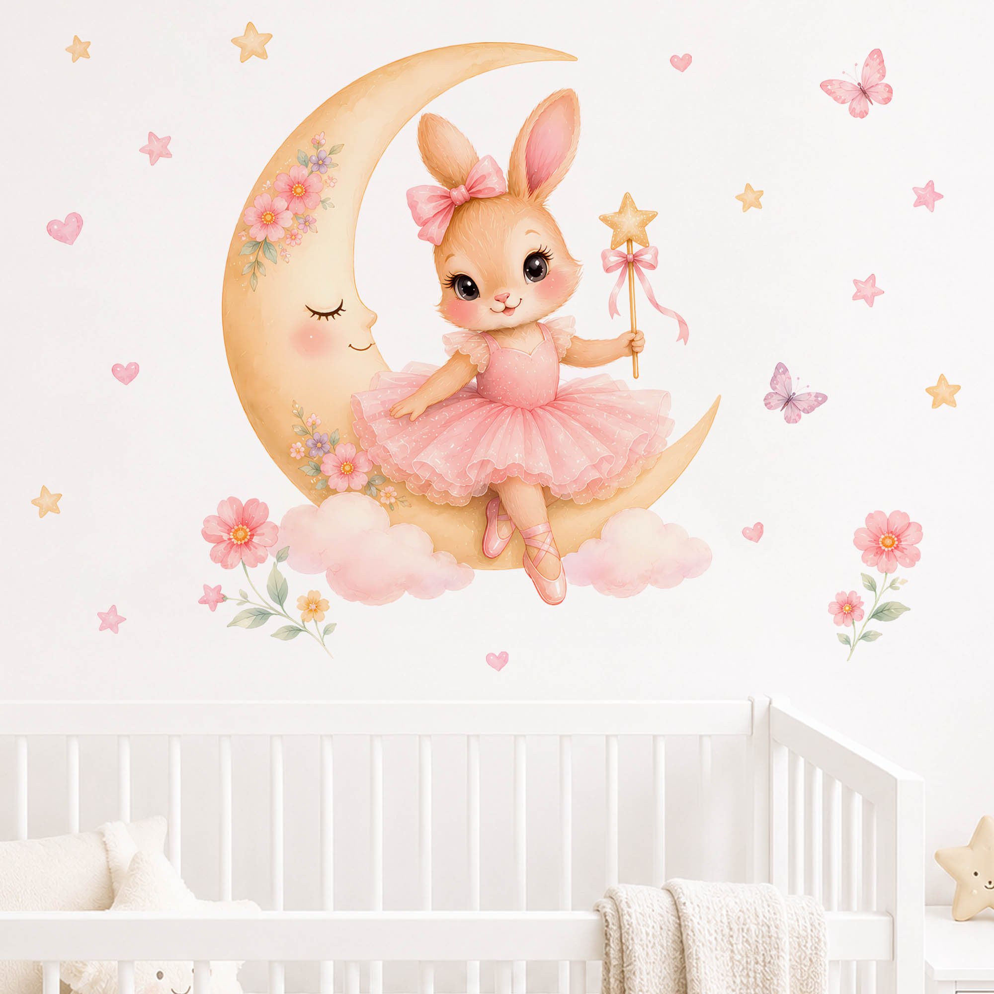Waterverf Ballerina Konijn Maa - Baby Nursery Decor Ideas recensie en prijs