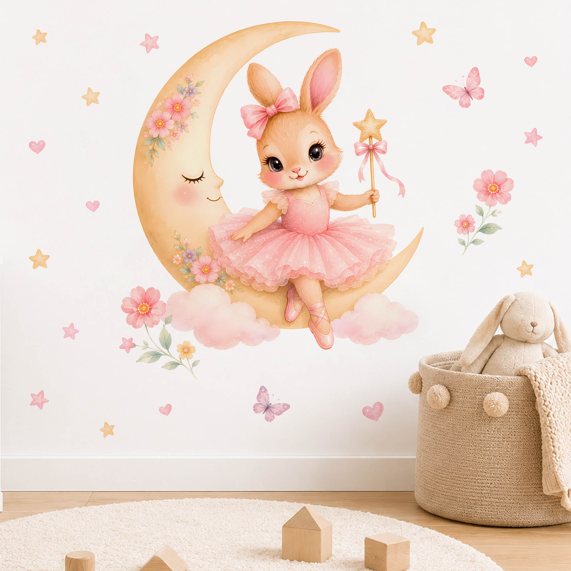 Waterverf Ballerina Konijn Maa - Baby Nursery Decor Ideas recensie en prijs