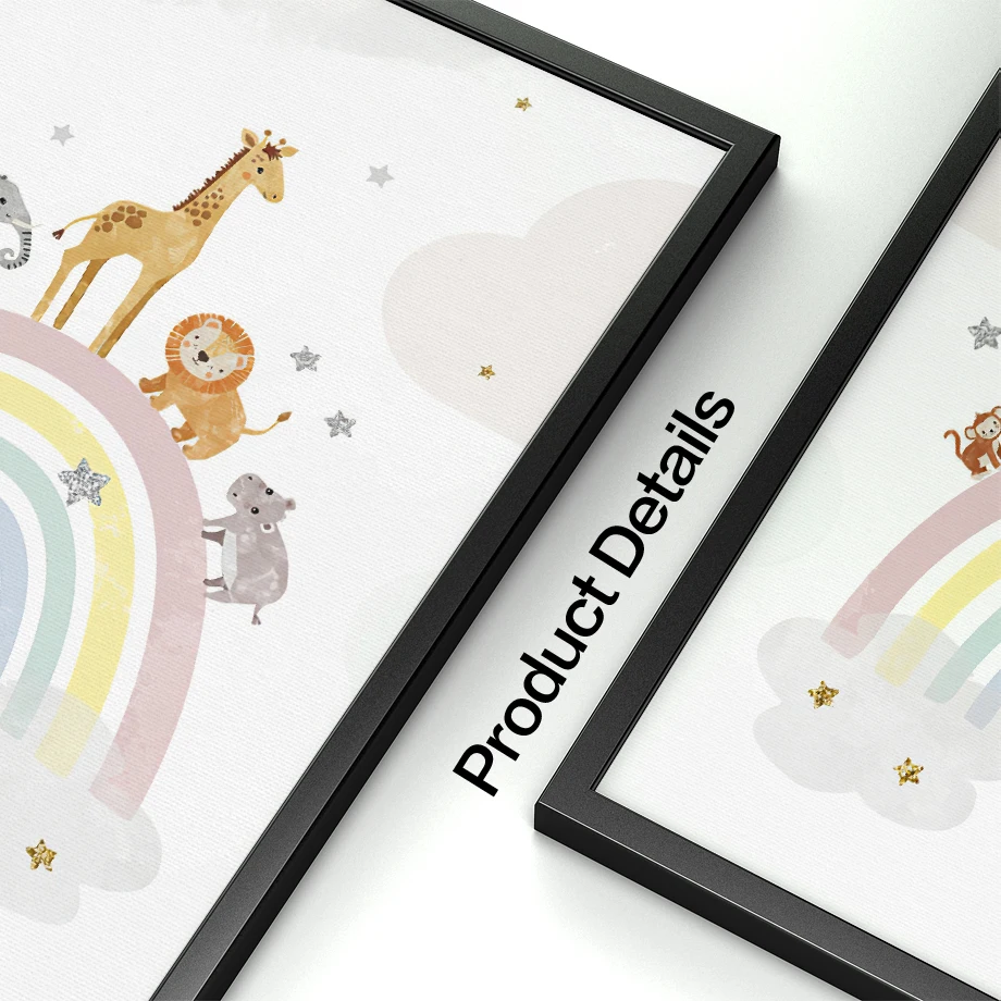 Giraffe Olifant Heteluchtballo - Baby Name Wall Art recensie en prijs