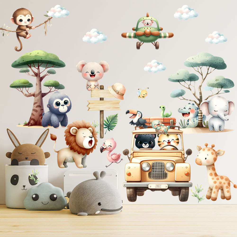 kinderkamer cartoon olifant gi - Baby Zoo Nursery recensie en prijs