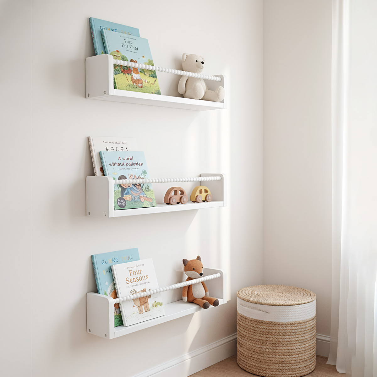 Boekenplanken voor de kinderka - Baby Nursery Floating Shelves recensie en prijs