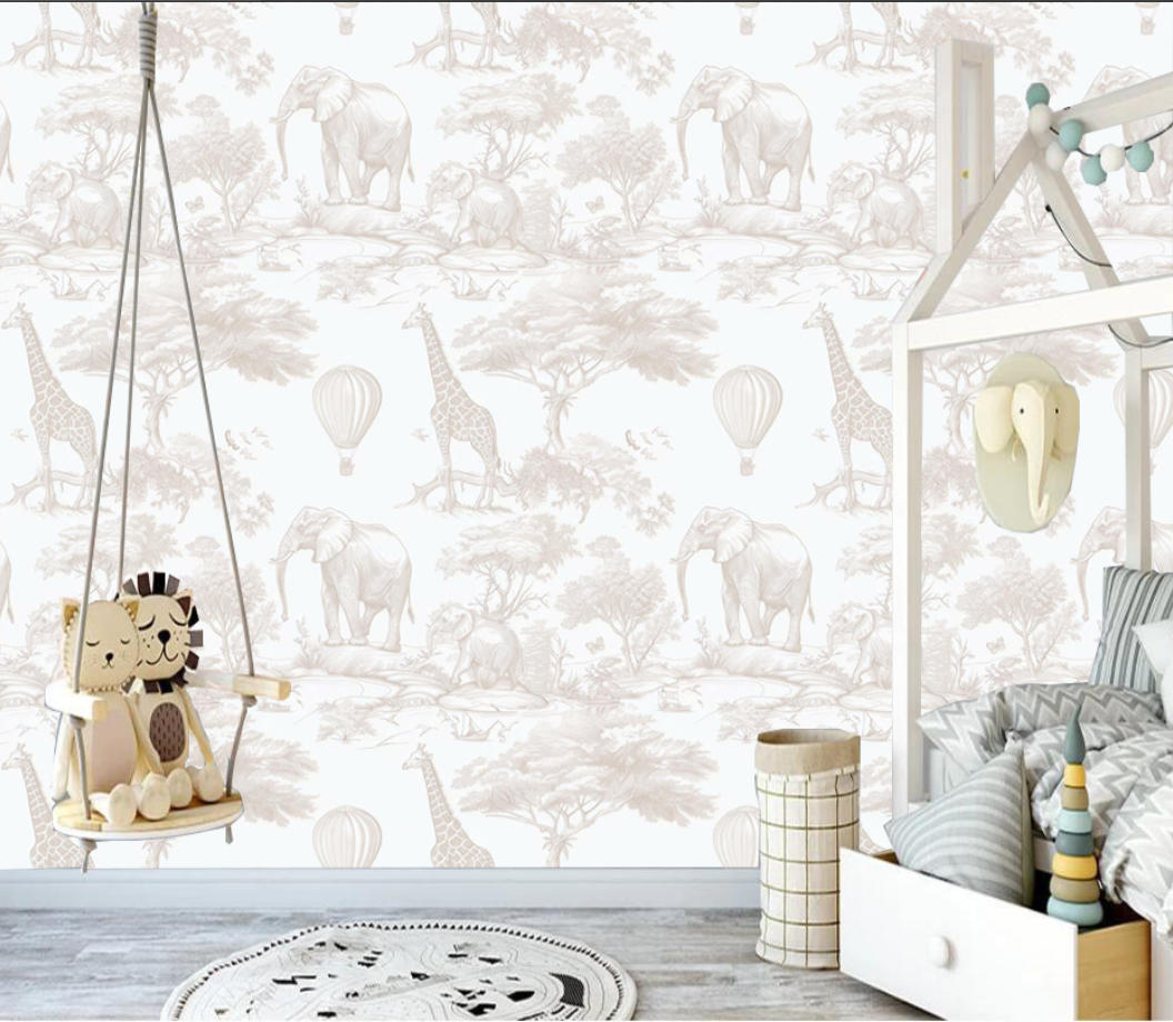 Op maat gemaakte 3D-muurschild - Baby Nursery Jungle Wallpaper recensie en prijs