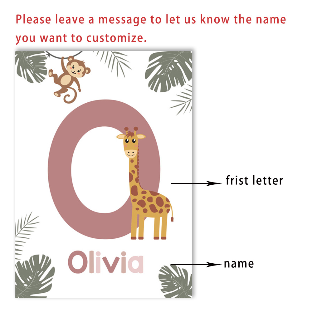 Nordic Jungle Animal Posters A - Baby Name Wall Art recensie en prijs