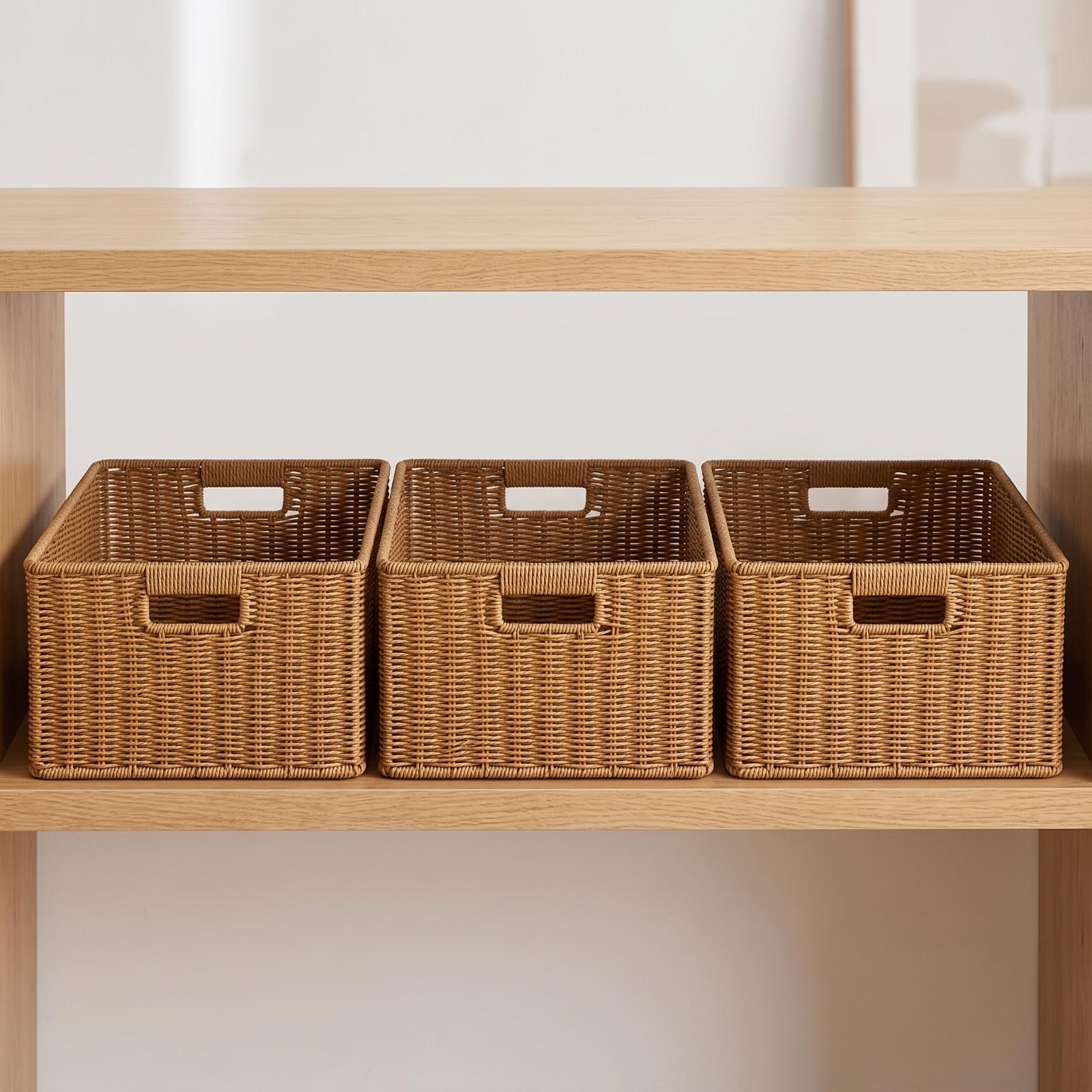 Rustieke opbergmand van rotan  - Baby Nursery Shelves recensie en prijs