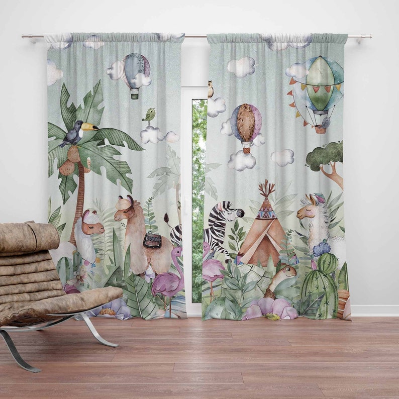Safari Dieren Feest Kinderkame - Baby Nursery Blackout Curtains recensie en prijs