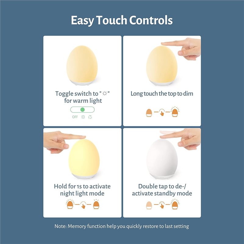 WORTHOWN-Egg Light Baby Nachtl - Baby Nursery Hours recensie en prijs