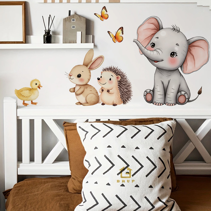 Cartoon dier muursticker - oli - Baby Nursery Stickers recensie en prijs