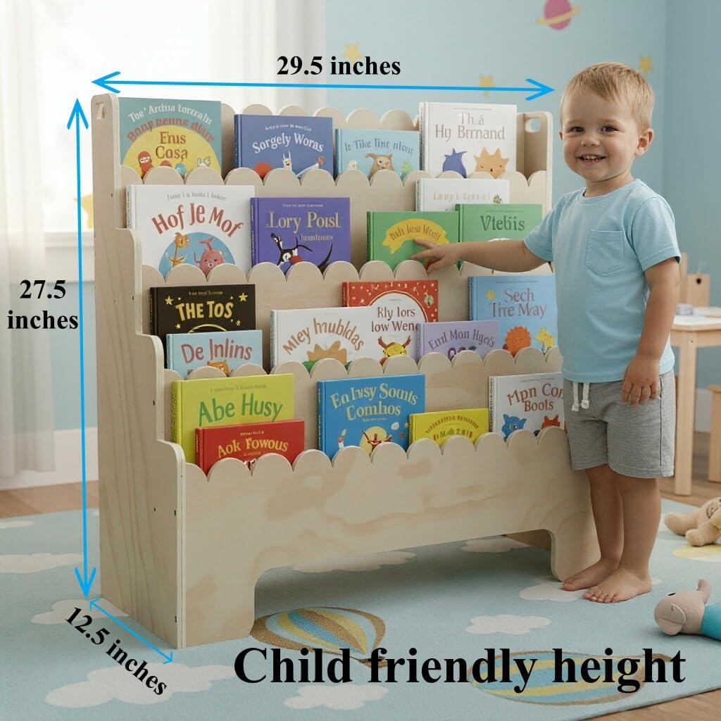 Kinderboekenplank met 4 niveau - Baby Nursery Shelves recensie en prijs
