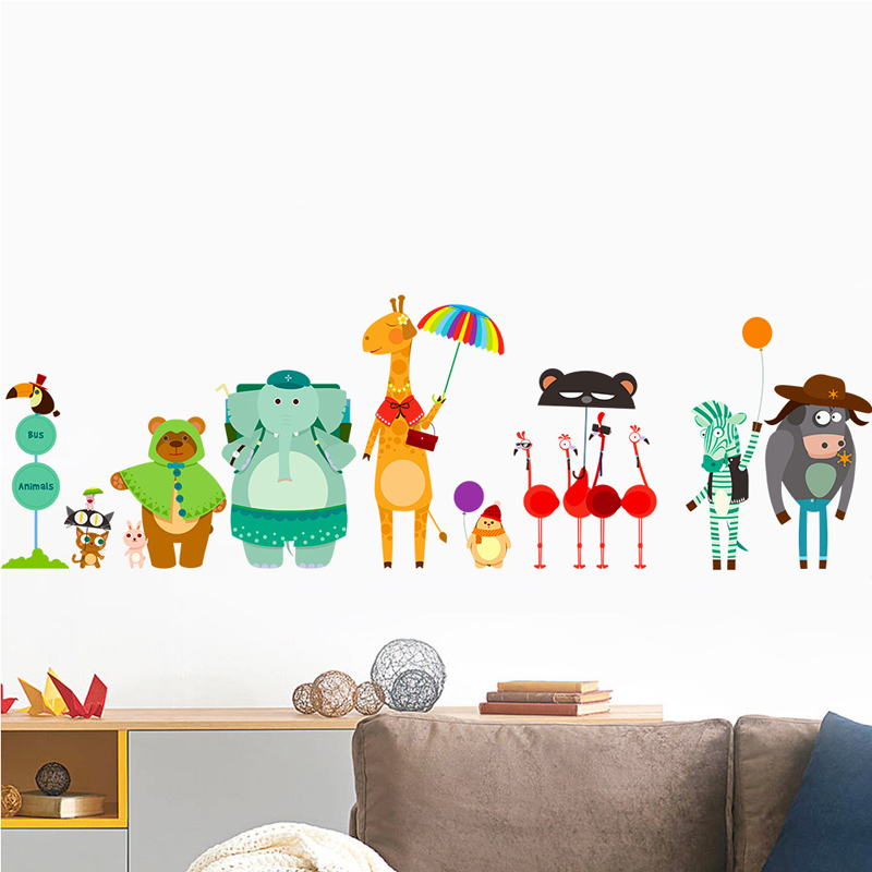 Cartoon Zoo Bus Station Muurst - Baby Zoo Nursery recensie en prijs