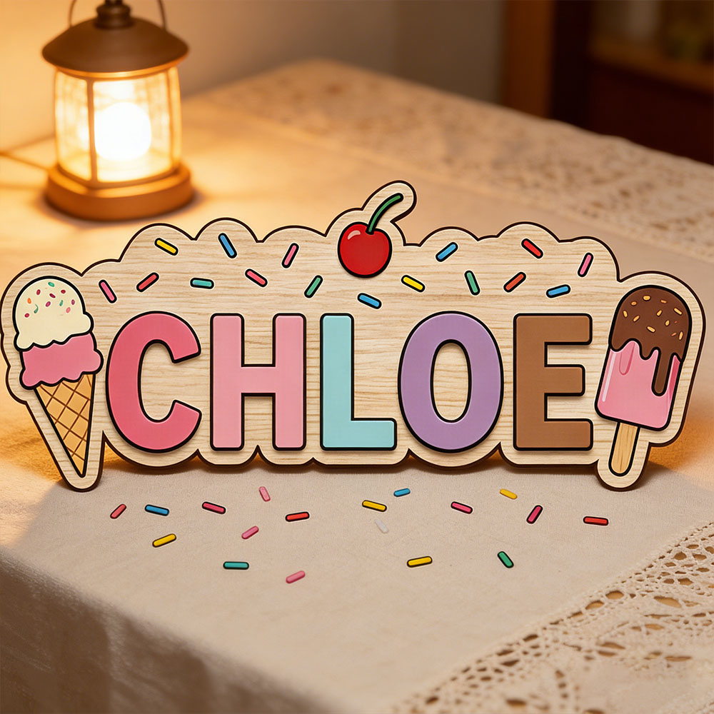 IJsje Popsicle Thema Aangepast - Baby Name Wall Art recensie en prijs
