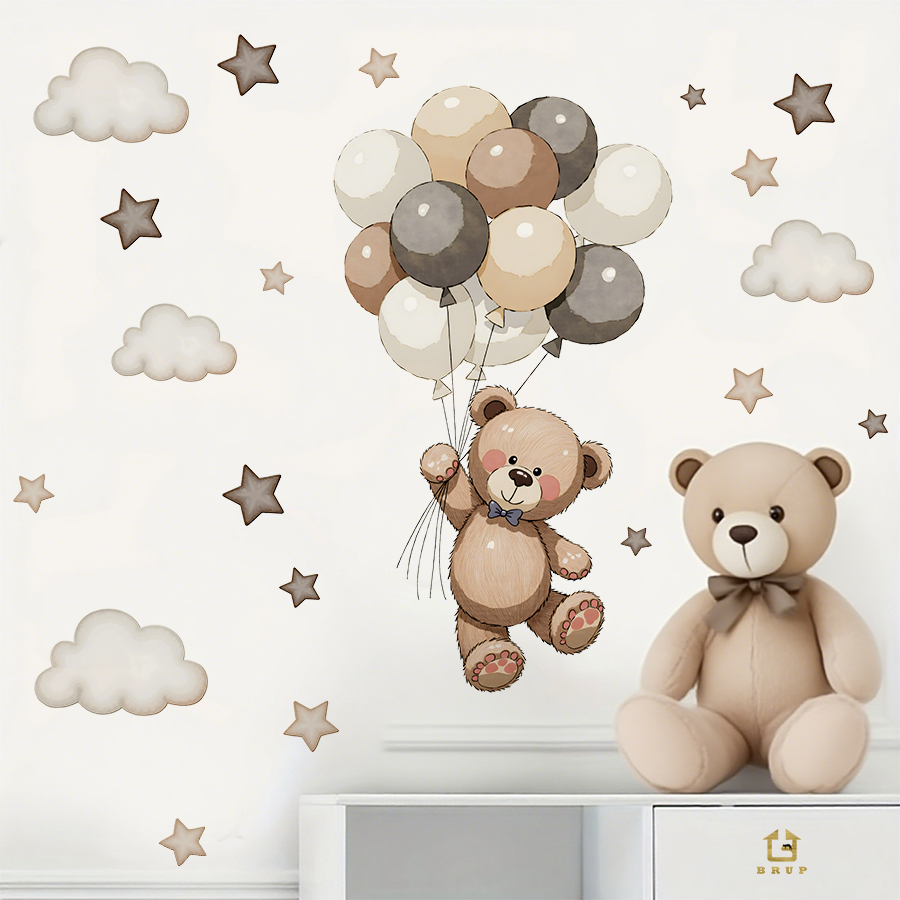 Schattige teddybeer muursticke - Baby Nursery Stickers recensie en prijs