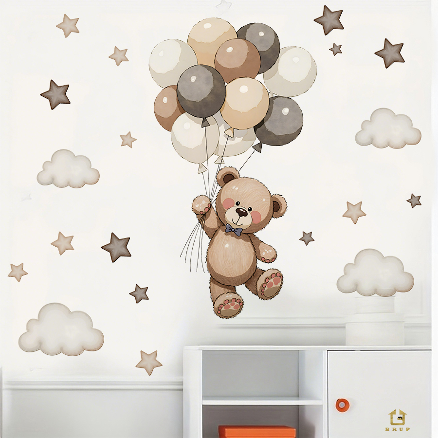 Schattige teddybeer muursticke - Baby Nursery Stickers recensie en prijs