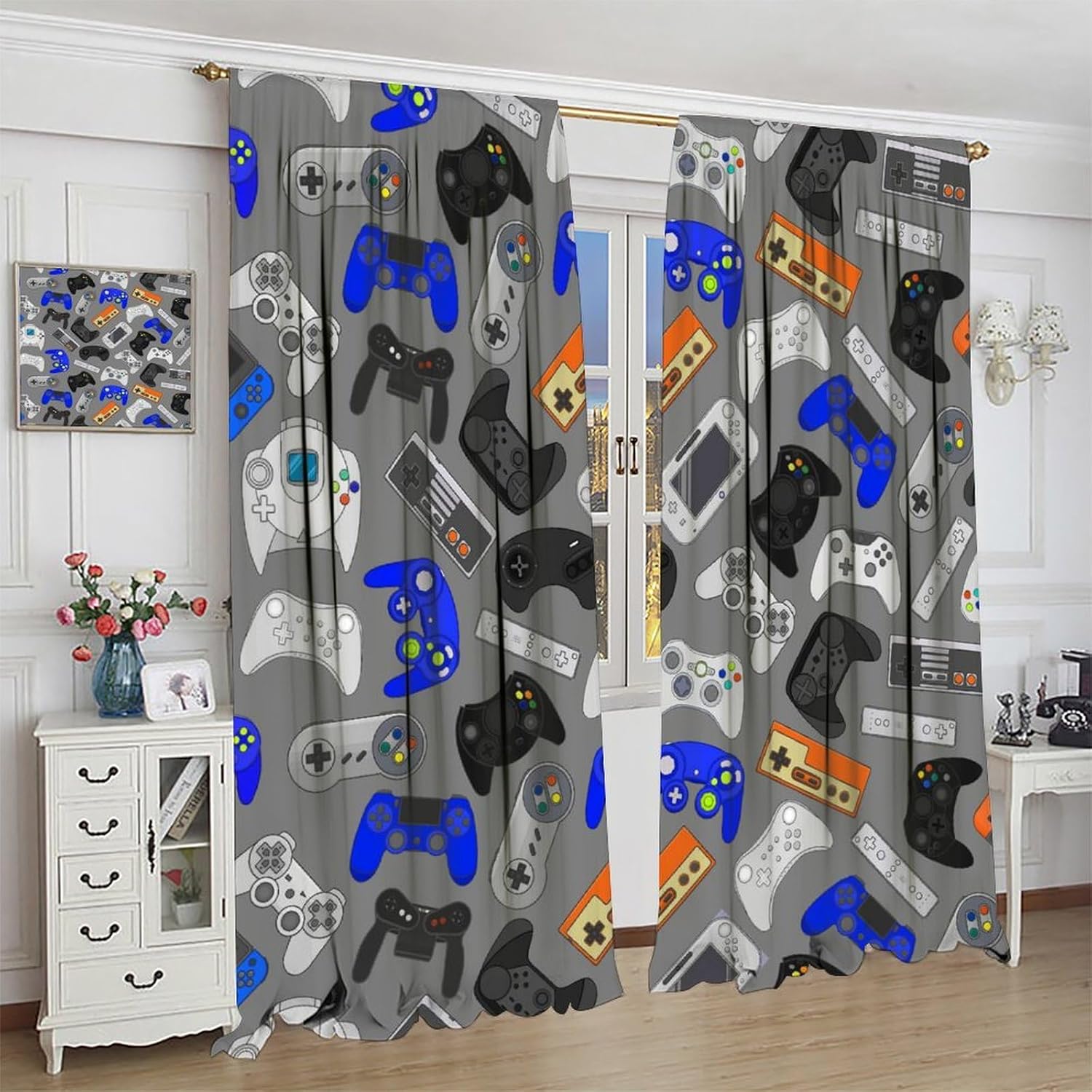 Teens Gamepad-gordijnen, moder - Baby Nursery Blackout Curtains recensie en prijs