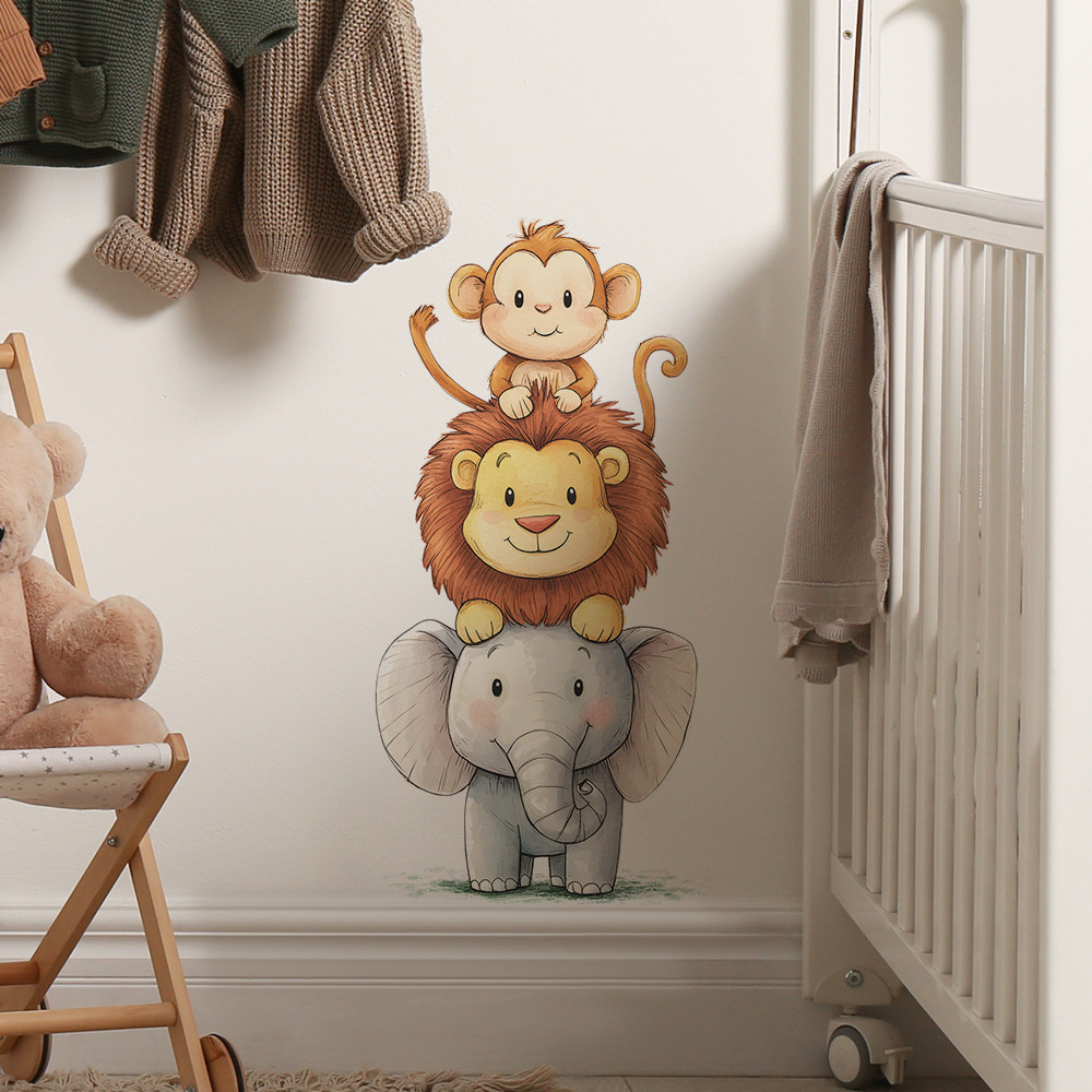 Kawaii Jungle Dieren Wandstick - Baby Nursery Jungle Wallpaper recensie en prijs