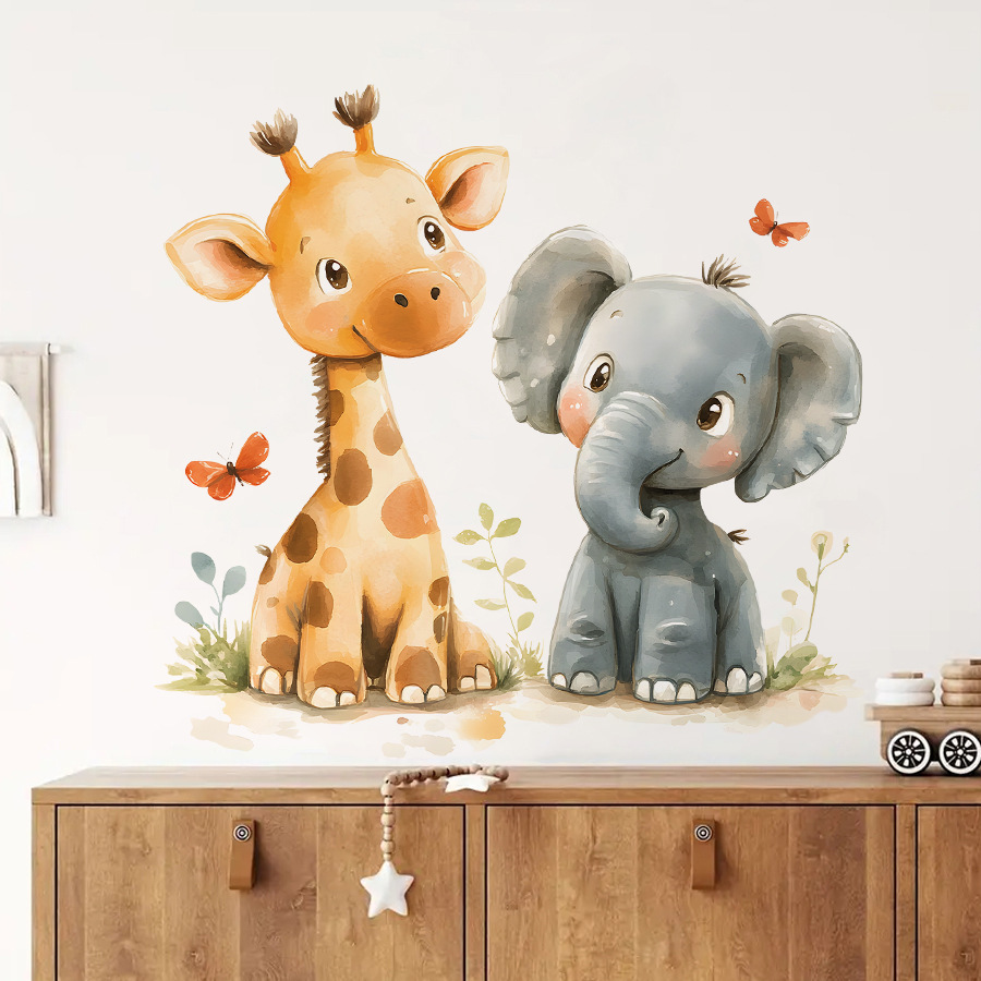 Leuke giraffe en olifant muurs - Baby Nursery Stickers recensie en prijs