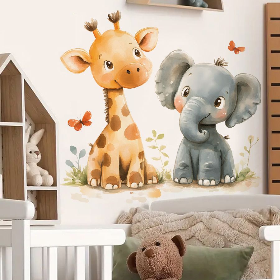 Leuke giraffe en olifant muurs - Baby Nursery Stickers recensie en prijs
