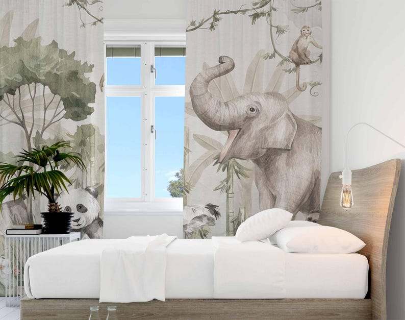 Safari Dieren Gordijnen Kinder - Baby Nursery Blackout Curtains recensie en prijs
