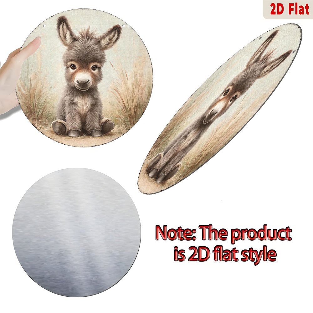 Vintage Baby Donkey ronde meta - Baby Nursery Vintage Decor recensie en prijs